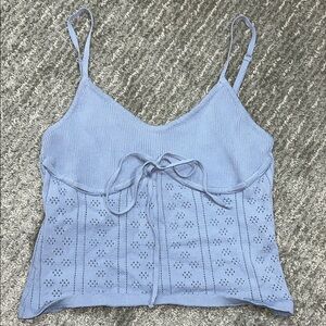 Emory Park Sky Blue Eyelet Cami
